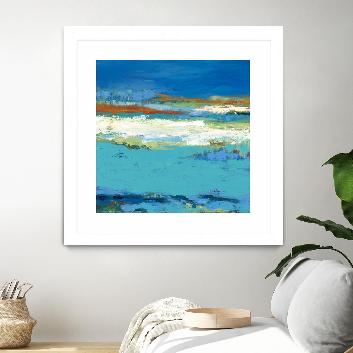 Aisle of White by Janet Bothne on GIANT ART - blue abstract