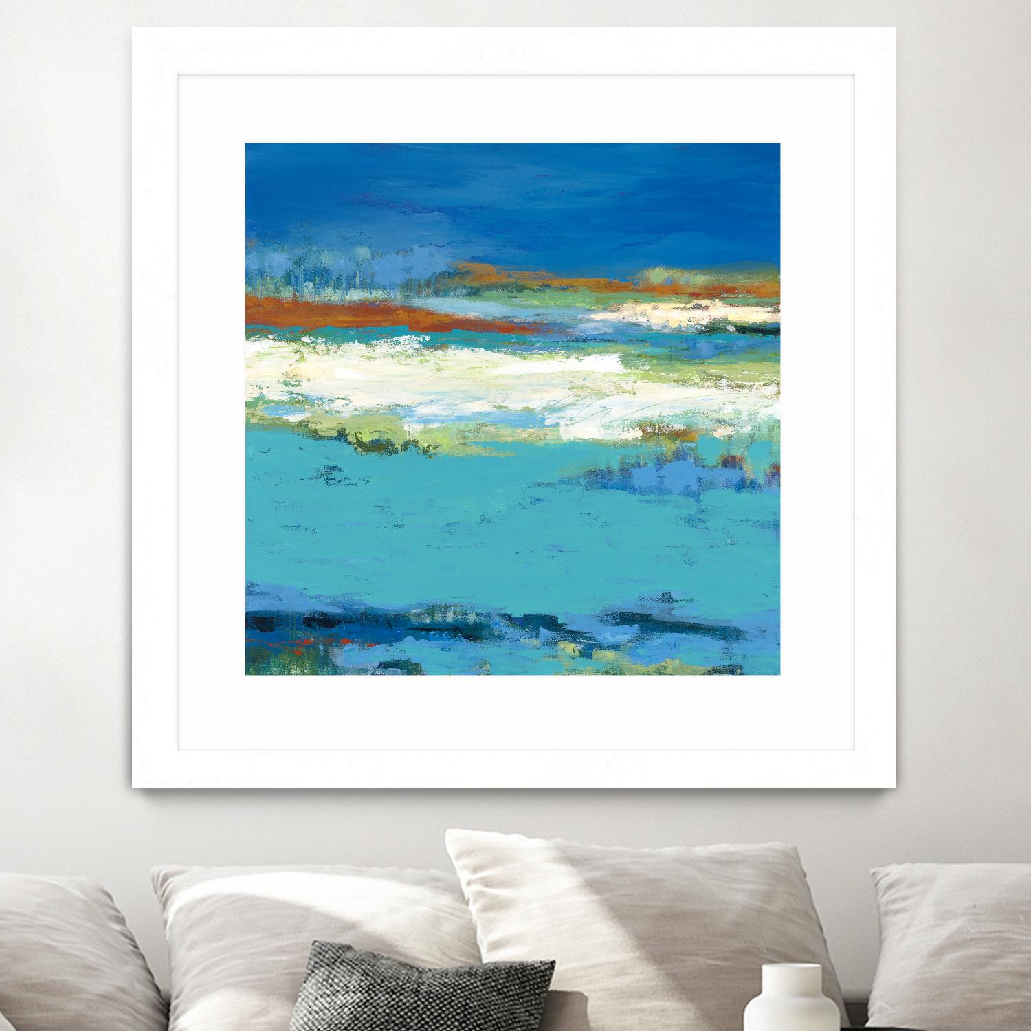 Aisle of White by Janet Bothne on GIANT ART - blue abstract