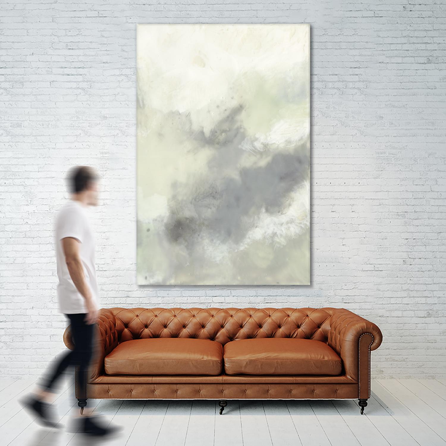 Cloud Impressions II by Jennifer Goldberger on GIANT ART - green abstract