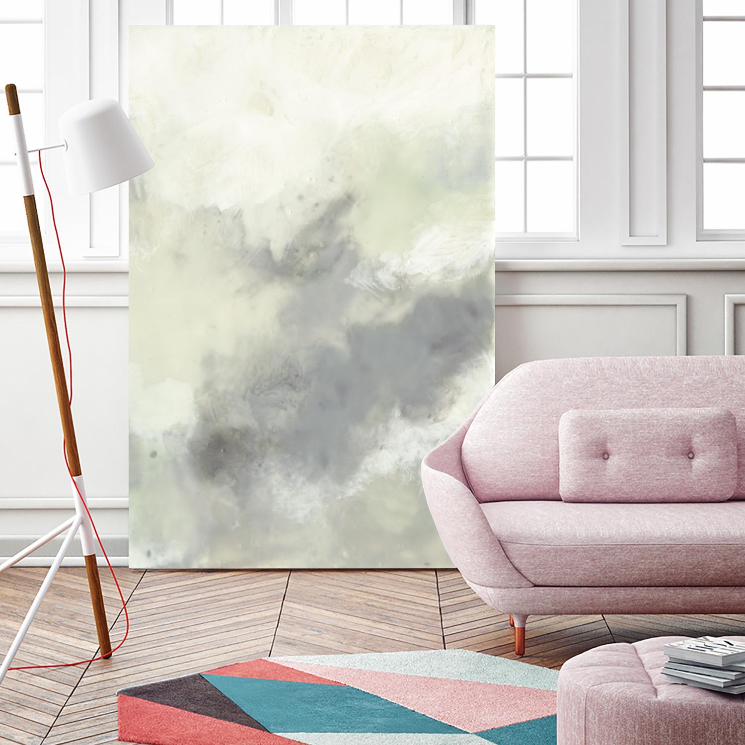 Cloud Impressions II by Jennifer Goldberger on GIANT ART - green abstract