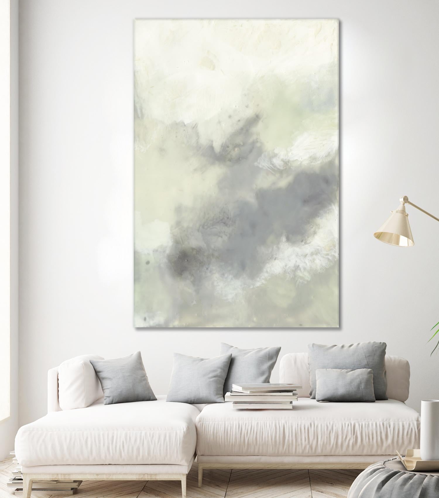 Cloud Impressions II by Jennifer Goldberger on GIANT ART - green abstract