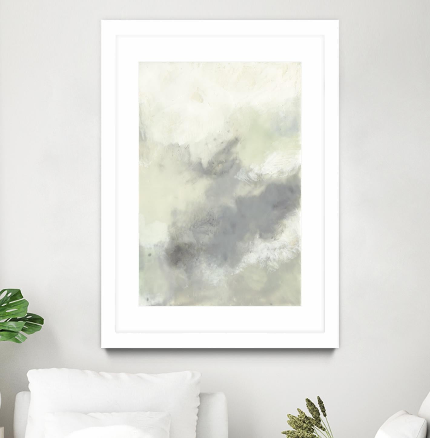 Cloud Impressions II by Jennifer Goldberger on GIANT ART - green abstract