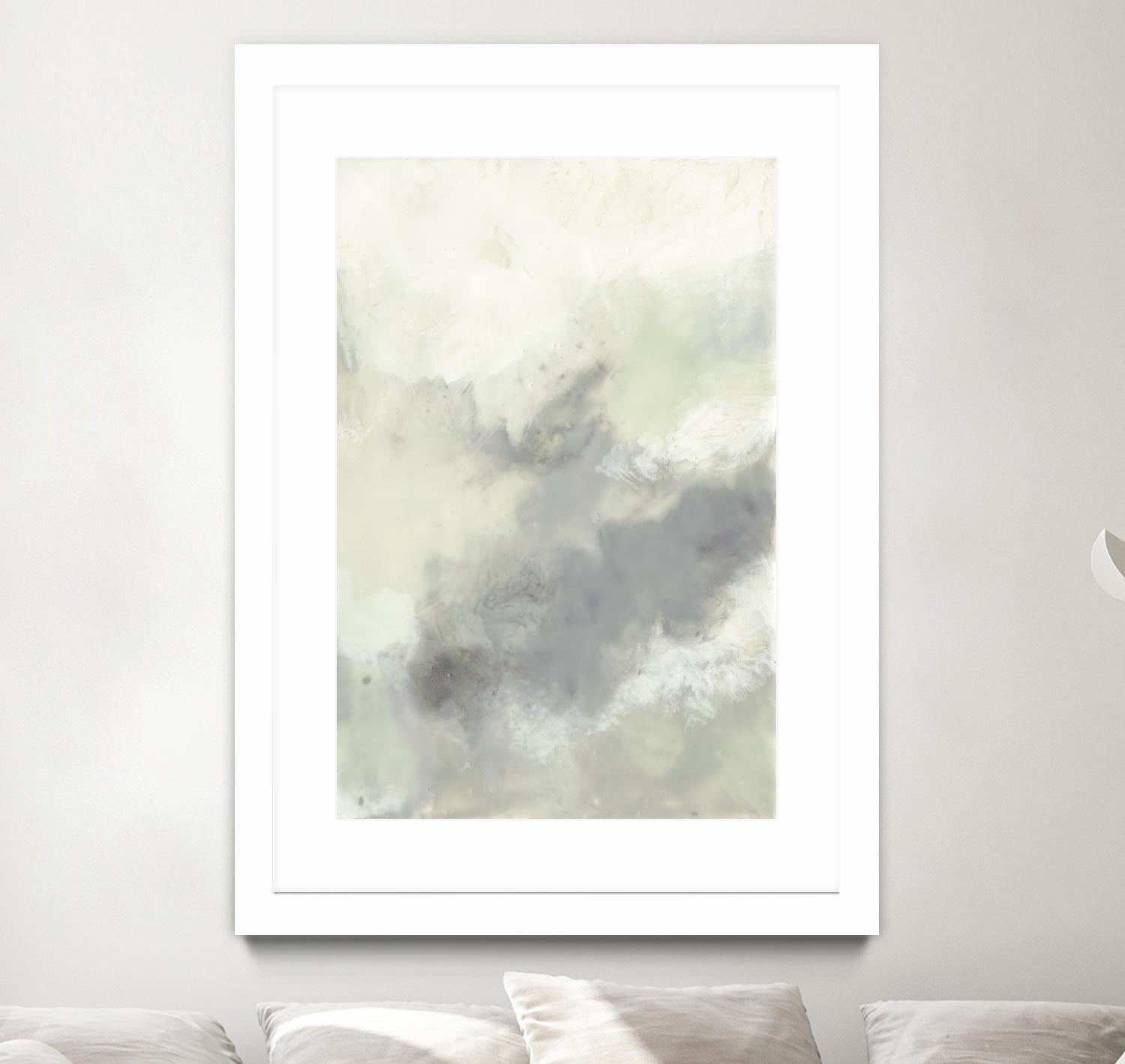 Cloud Impressions II by Jennifer Goldberger on GIANT ART - green abstract