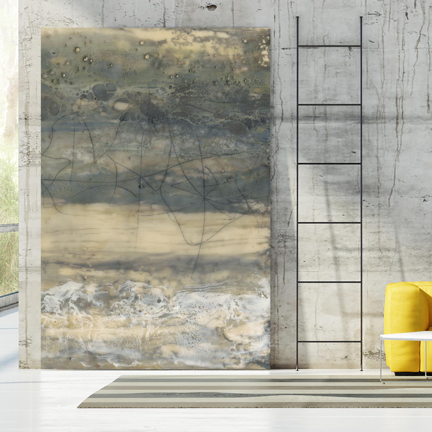 Earthen Lines II by Jennifer Goldberger on GIANT ART - brown abstract