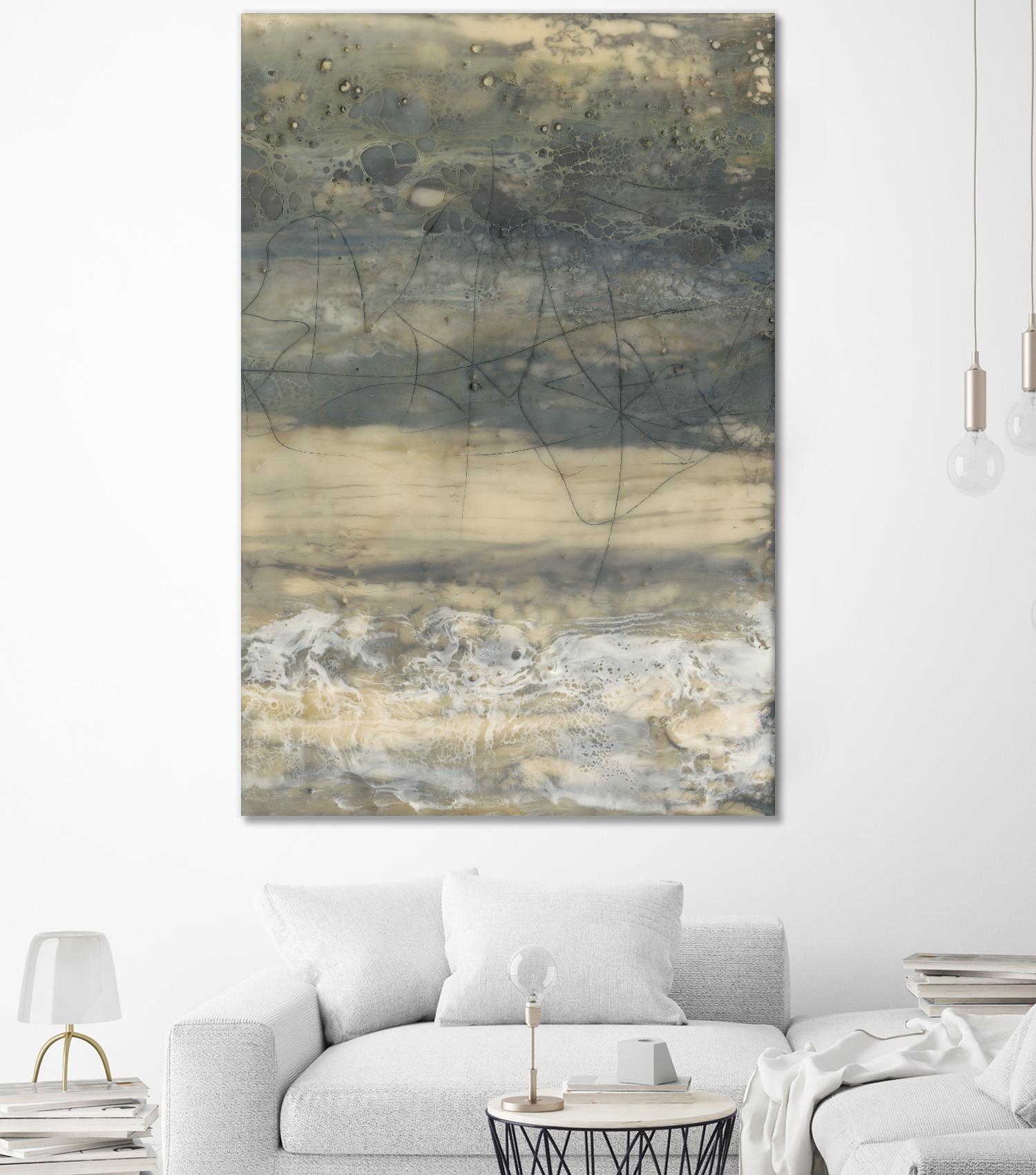 Earthen Lines II by Jennifer Goldberger on GIANT ART - brown abstract