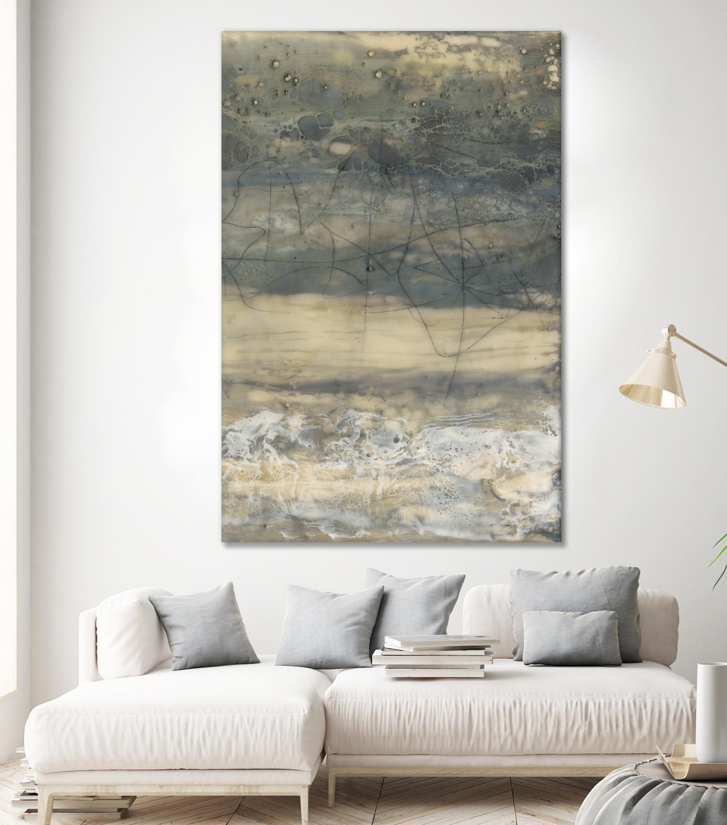 Earthen Lines II by Jennifer Goldberger on GIANT ART - brown abstract