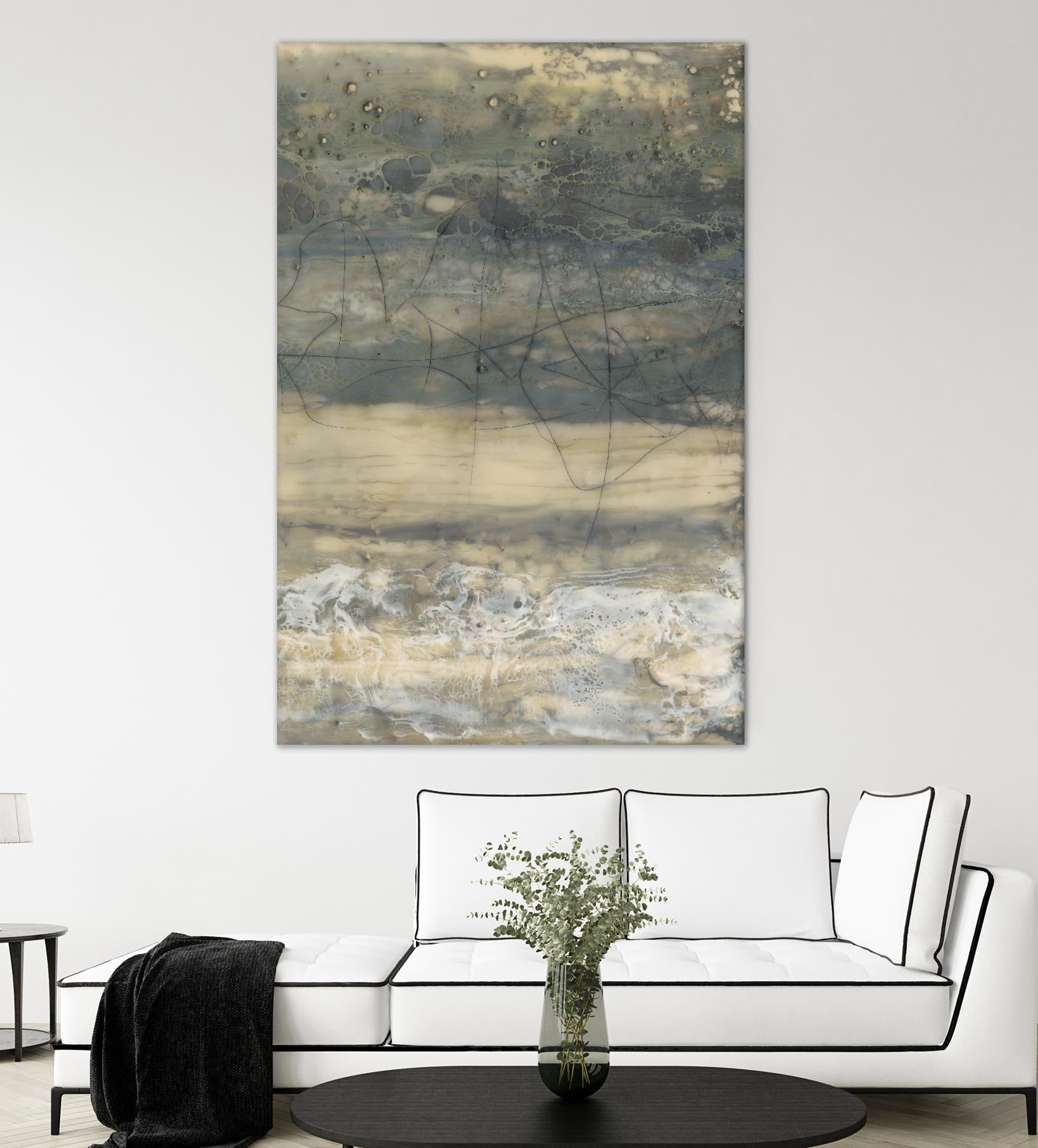 Earthen Lines II by Jennifer Goldberger on GIANT ART - brown abstract