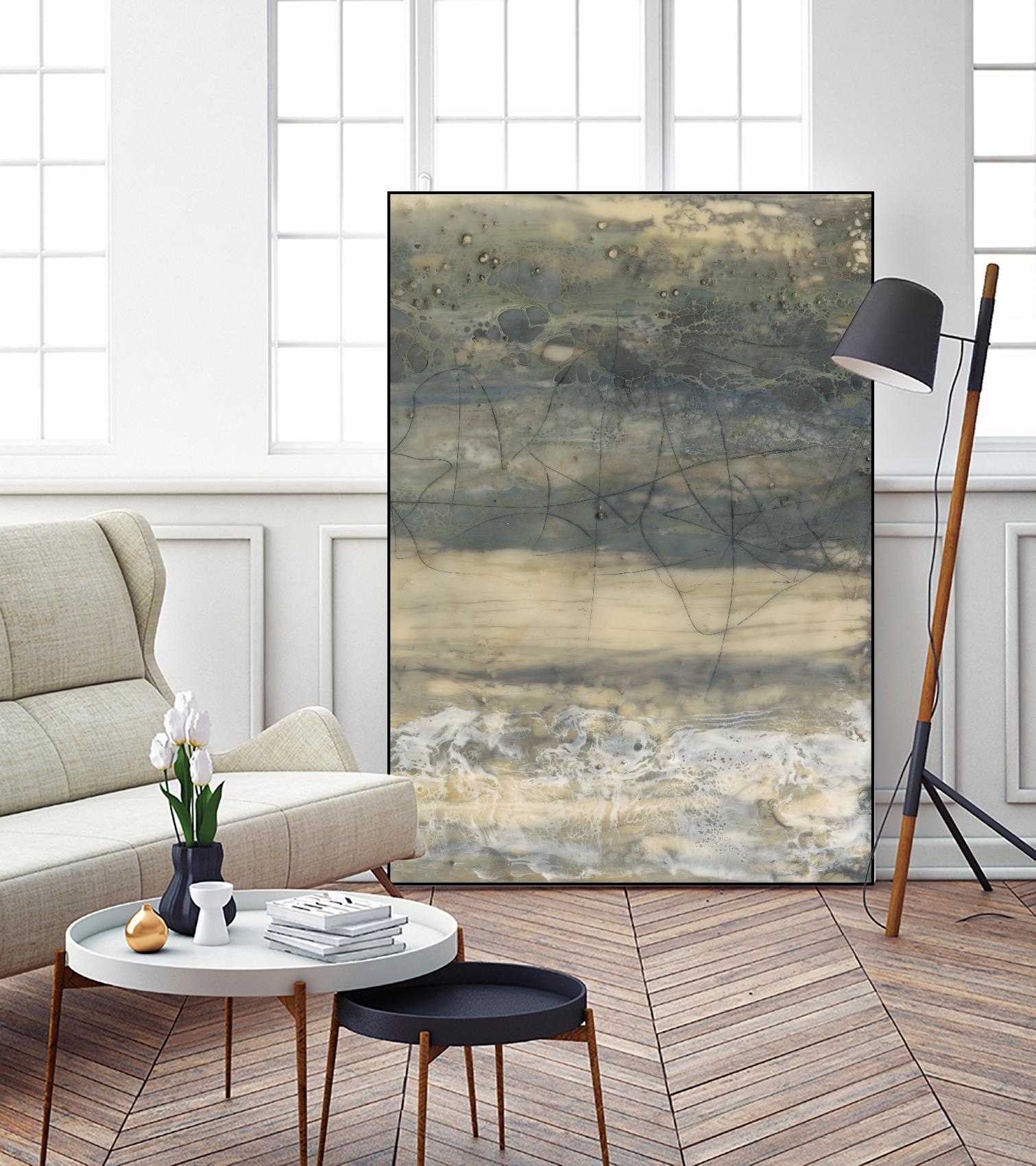 Earthen Lines II by Jennifer Goldberger on GIANT ART - brown abstract