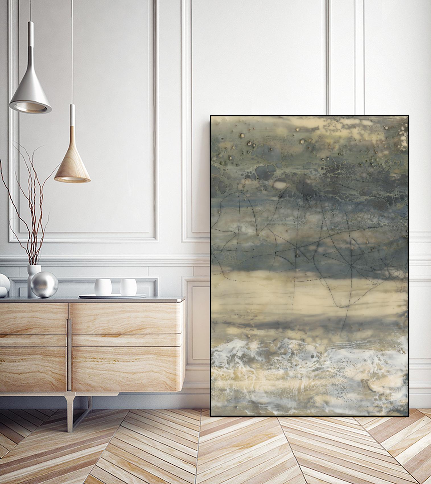 Earthen Lines II by Jennifer Goldberger on GIANT ART - brown abstract