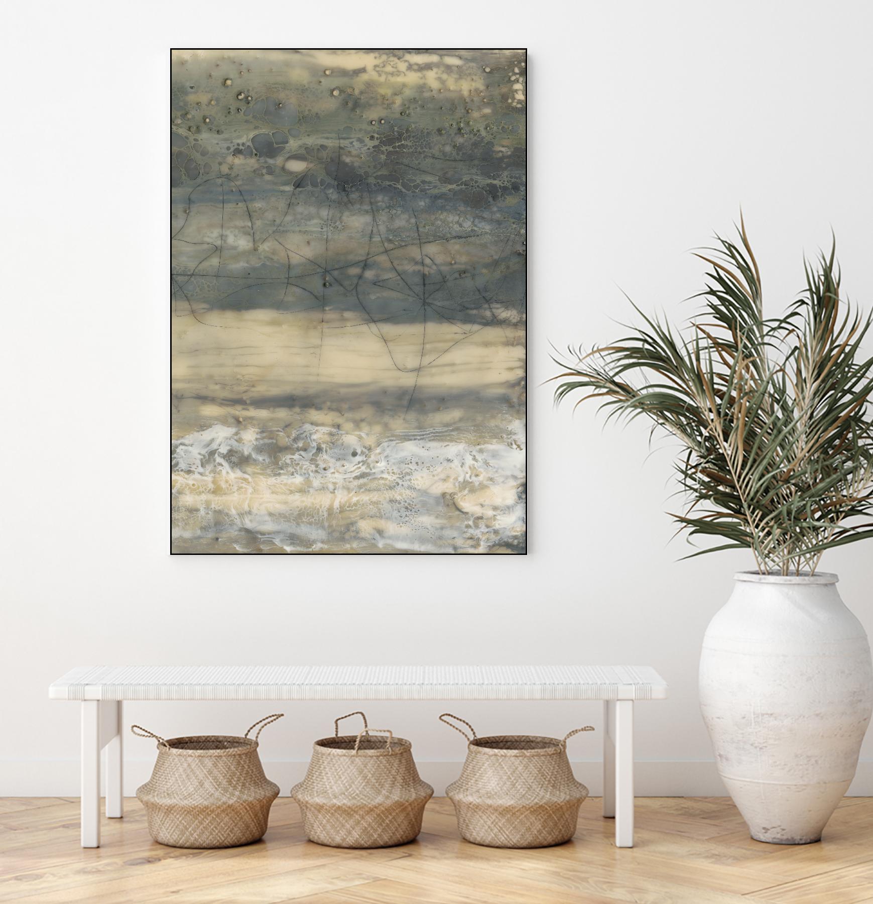 Earthen Lines II by Jennifer Goldberger on GIANT ART - brown abstract