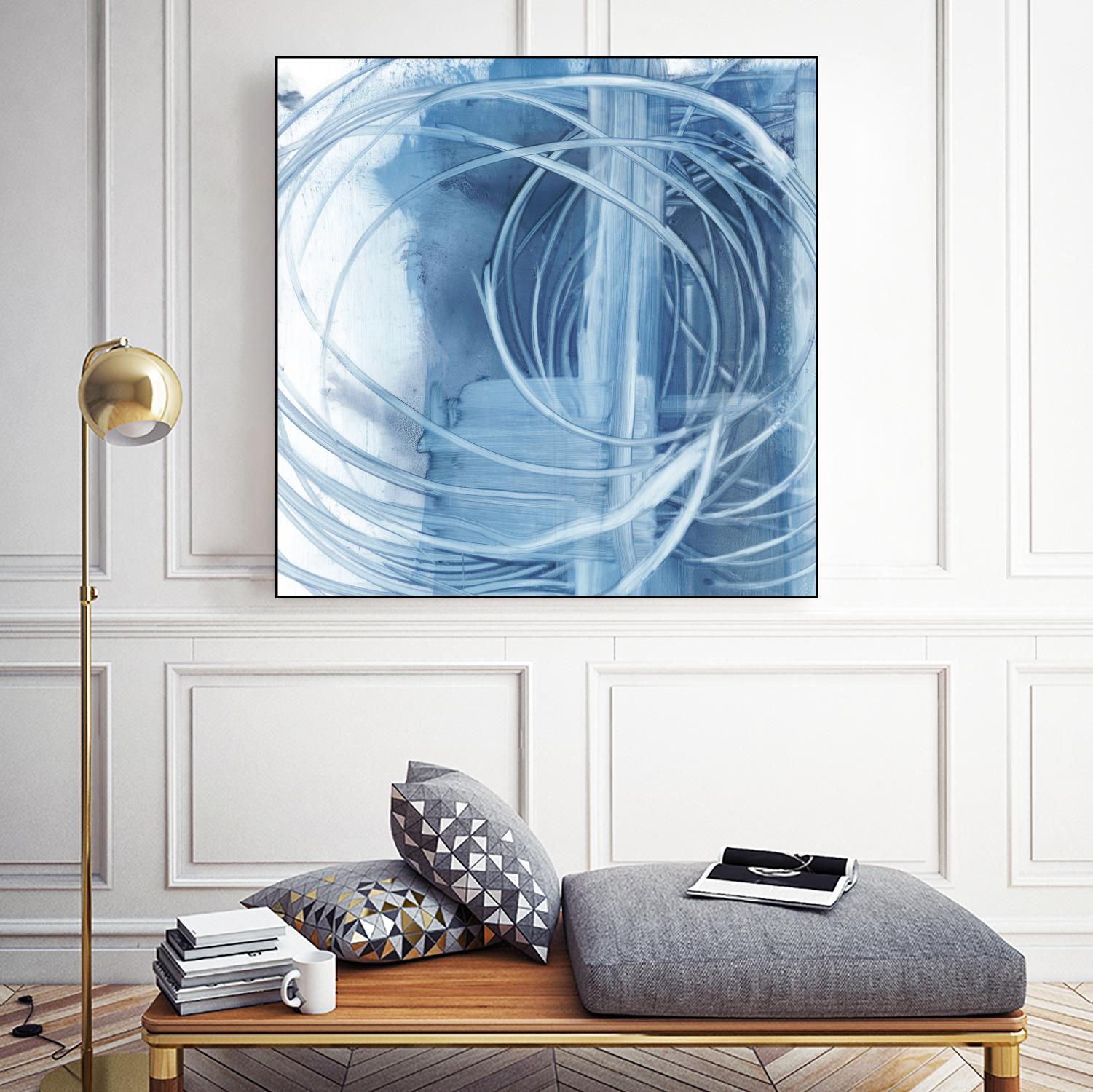 Indigo Expression II by Ethan Harper on GIANT ART - blue abstract