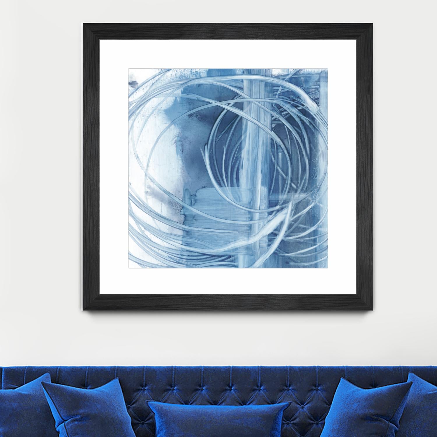 Indigo Expression II by Ethan Harper on GIANT ART - blue abstract