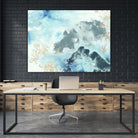 Aqua Wave Form I by June Erica Vess on GIANT ART - blue abstract