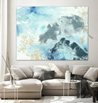 Aqua Wave Form I by June Erica Vess on GIANT ART - blue abstract