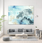 Aqua Wave Form I by June Erica Vess on GIANT ART - blue abstract
