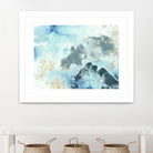 Aqua Wave Form I by June Erica Vess on GIANT ART - blue abstract