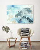 Aqua Wave Form I by June Erica Vess on GIANT ART - blue abstract