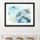 Aqua Wave Form I by June Erica Vess on GIANT ART - blue abstract