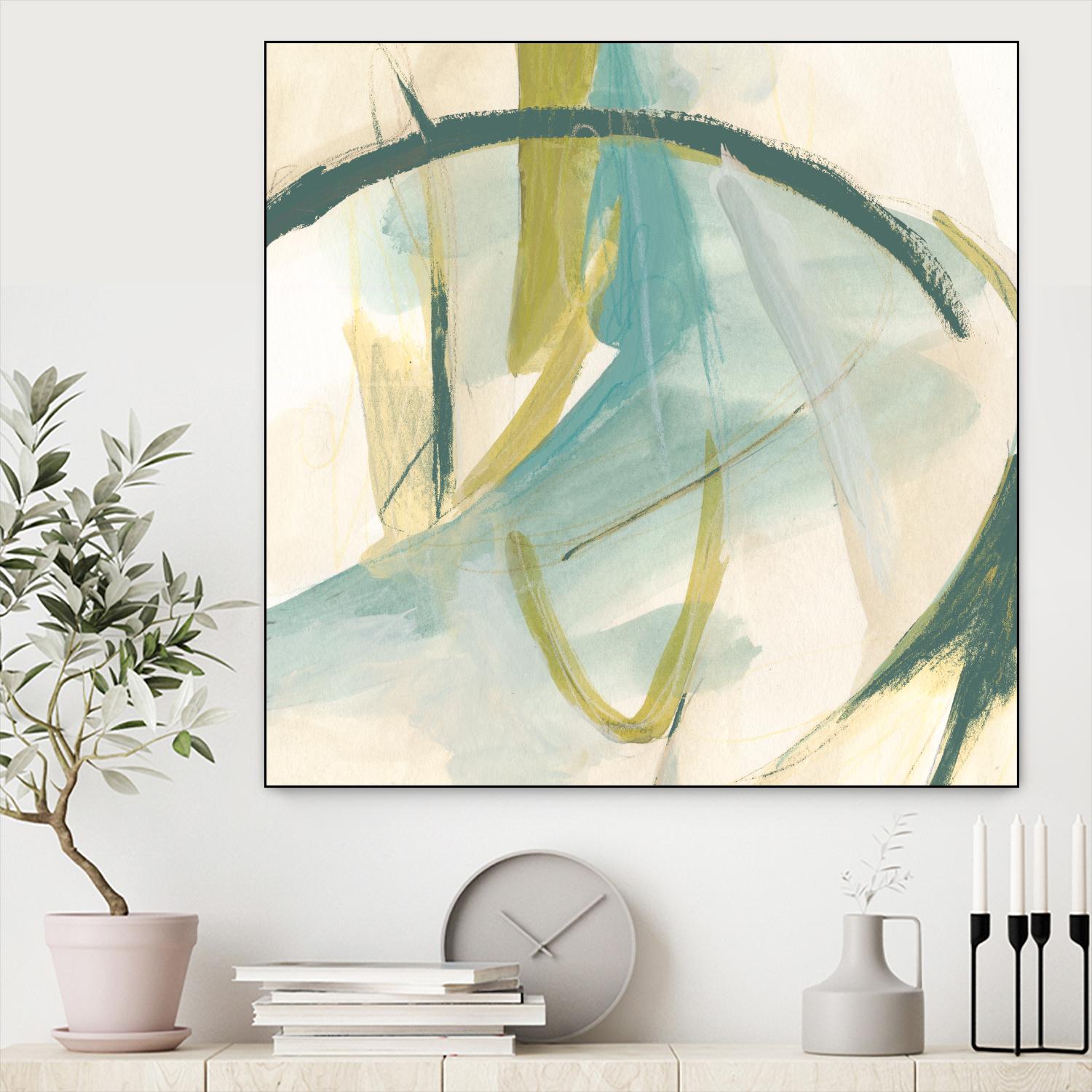 Vertigo Note I by June Erica Vess on GIANT ART - green abstract