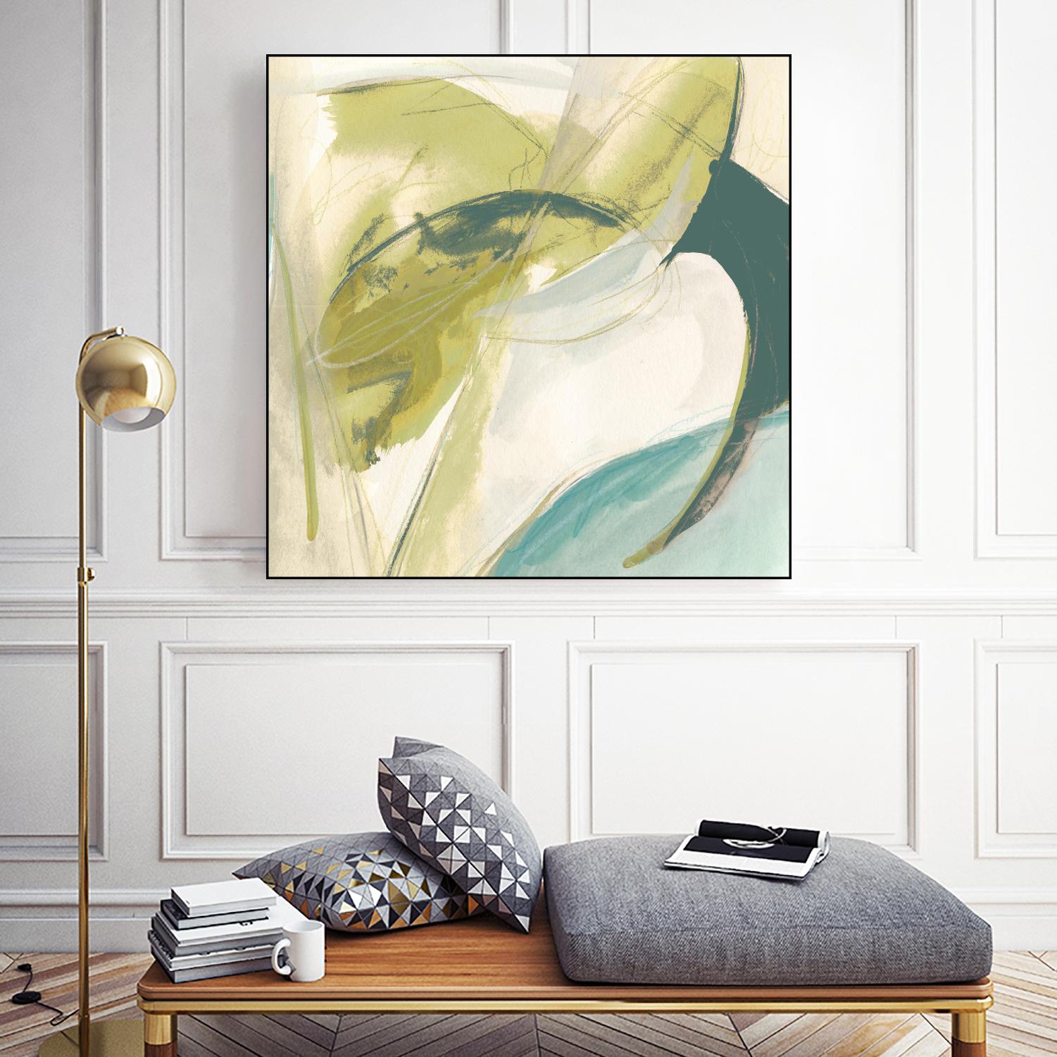 Vertigo Note II by June Erica Vess on GIANT ART - green abstract