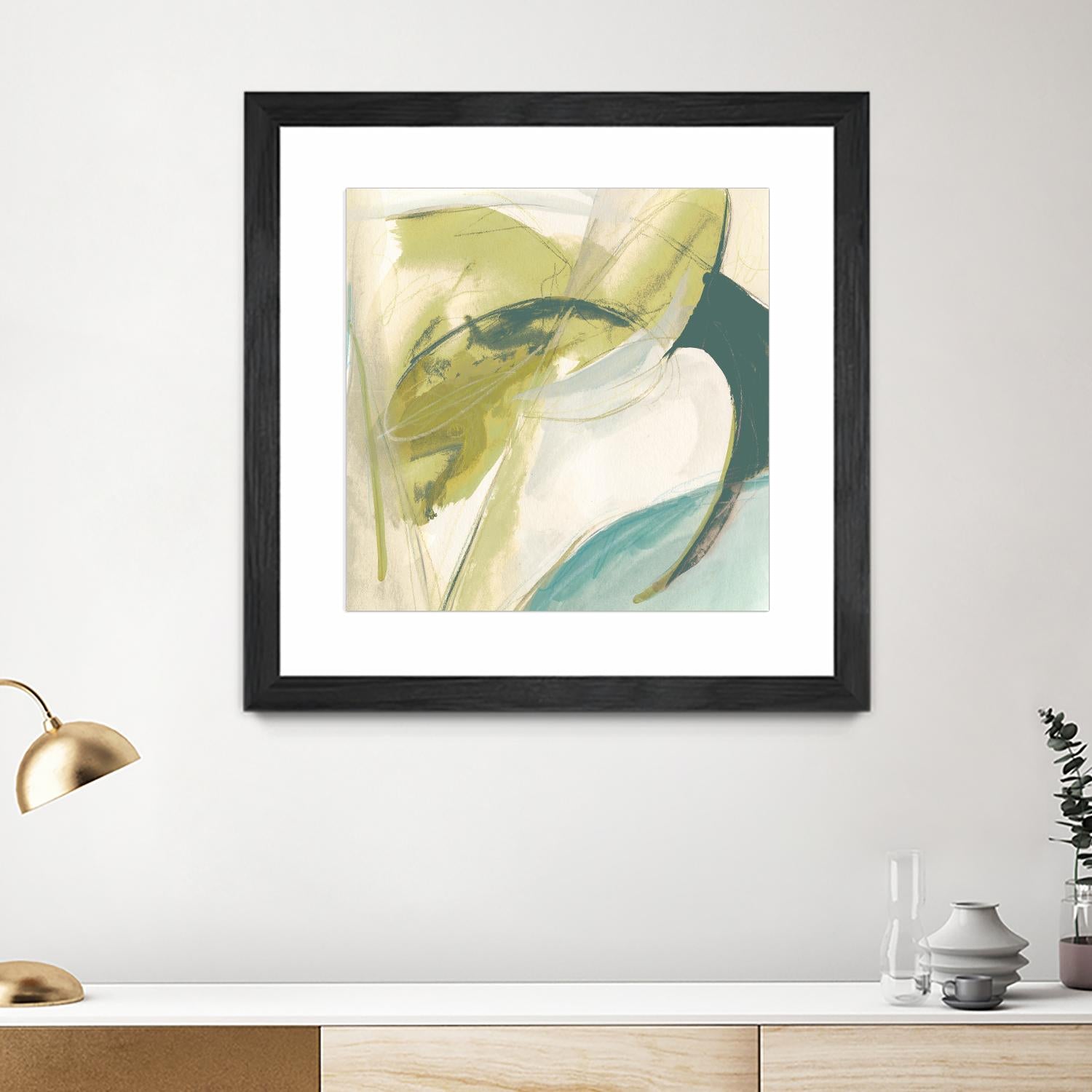 Vertigo Note II by June Erica Vess on GIANT ART - green abstract