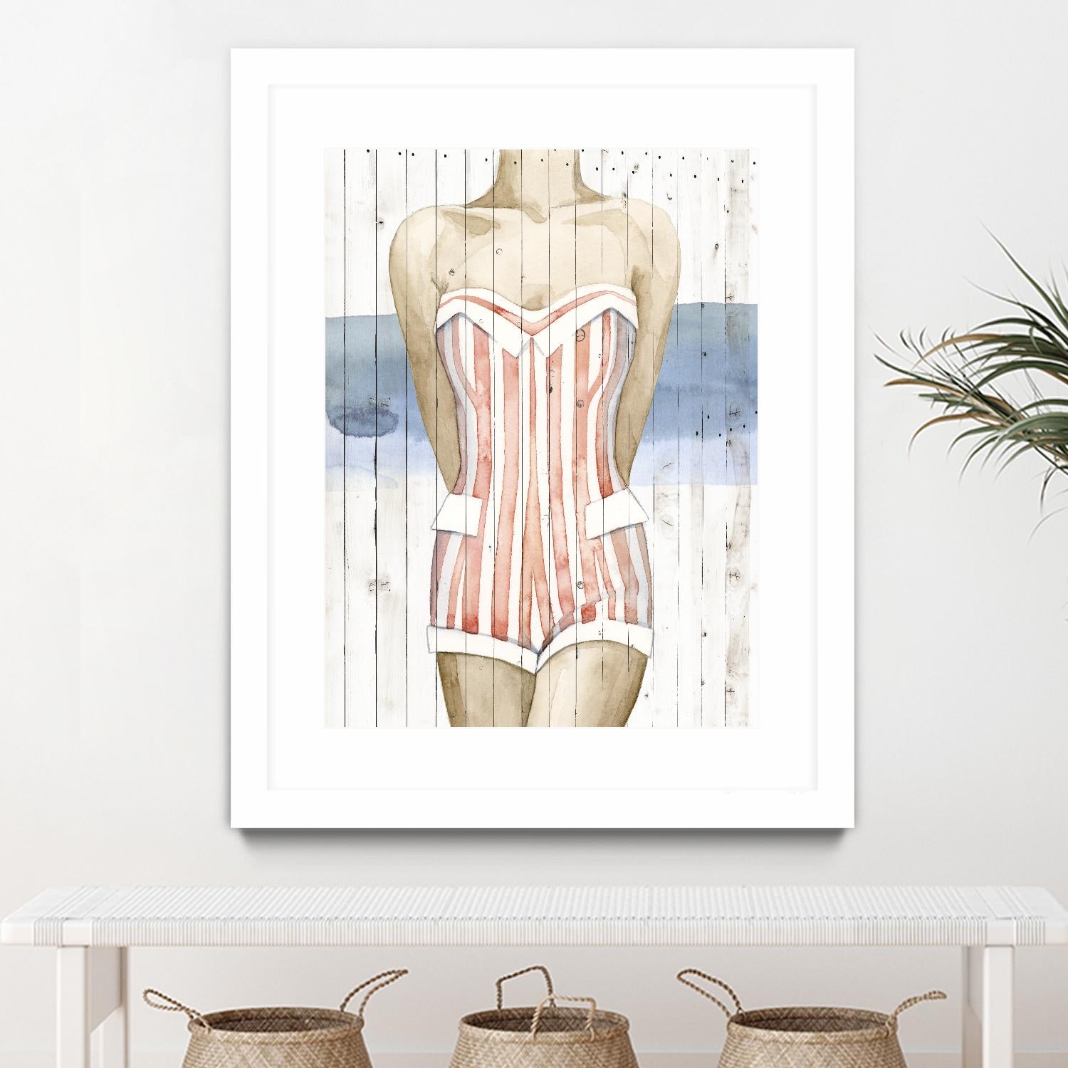 Bygone Bathers II by Grace Popp on GIANT ART - red fashion