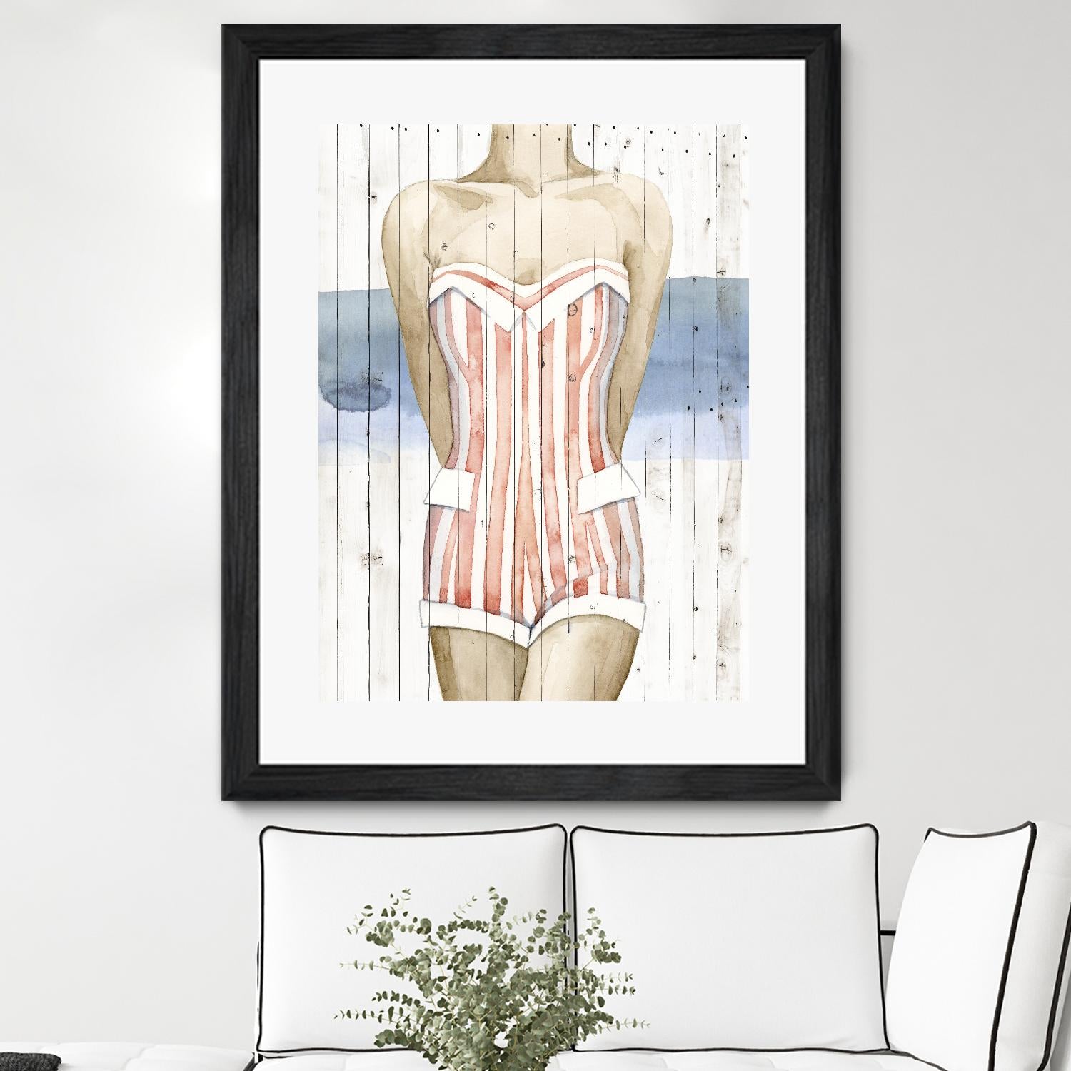 Bygone Bathers II by Grace Popp on GIANT ART - red fashion