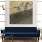 Dancers Practicing at the Barre by Edgar Degas on GIANT ART - brown fashion