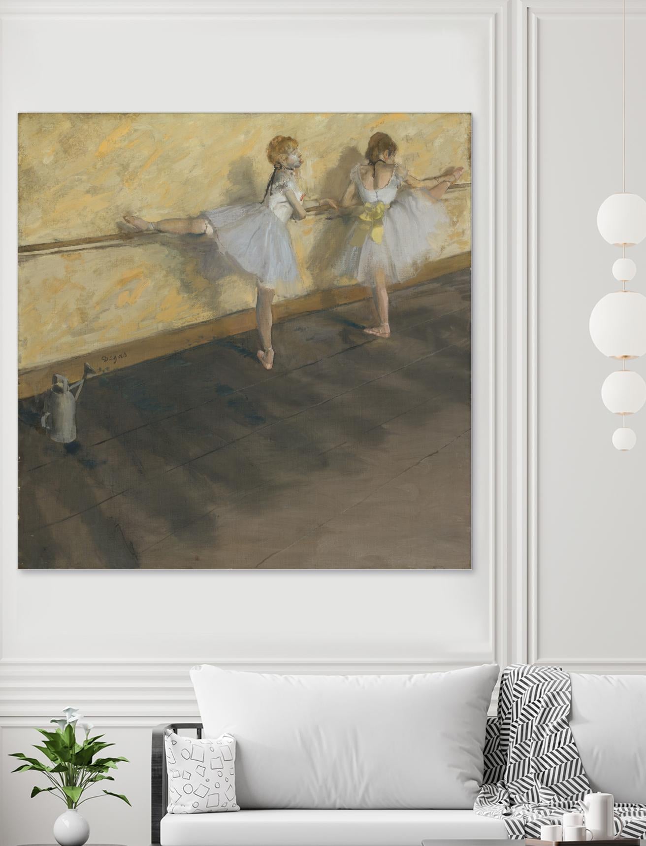 Dancers Practicing at the Barre by Edgar Degas on GIANT ART - brown fashion