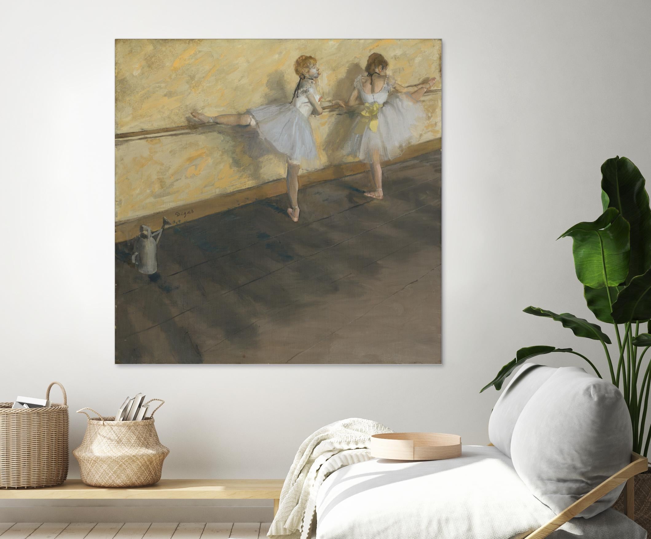 Dancers Practicing at the Barre by Edgar Degas on GIANT ART - brown fashion