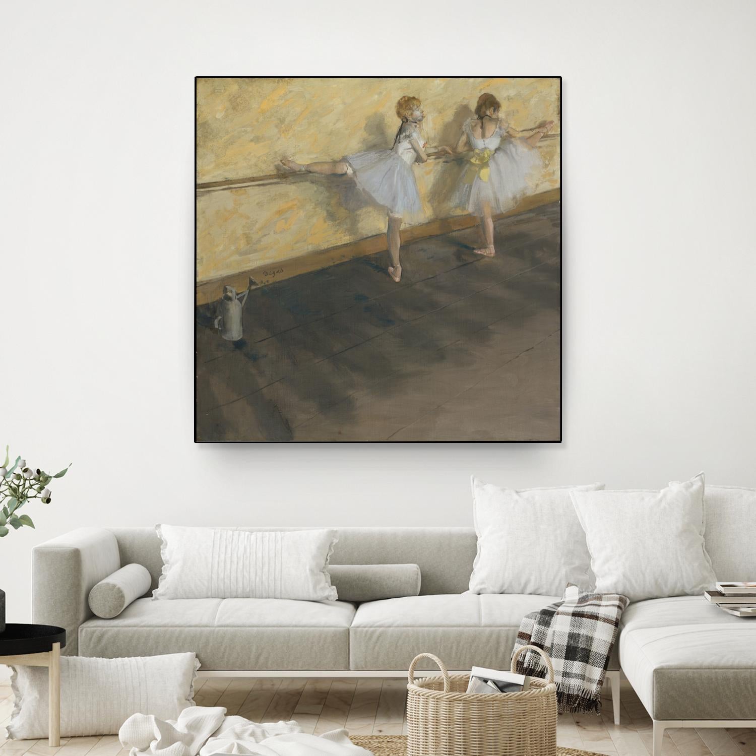 Dancers Practicing at the Barre by Edgar Degas on GIANT ART - brown fashion