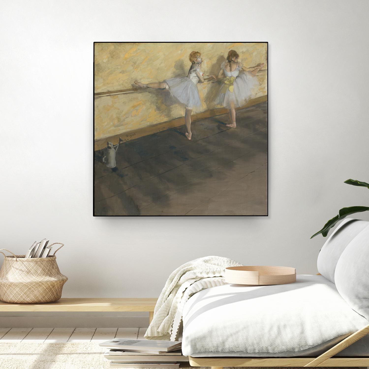Dancers Practicing at the Barre by Edgar Degas on GIANT ART - brown fashion