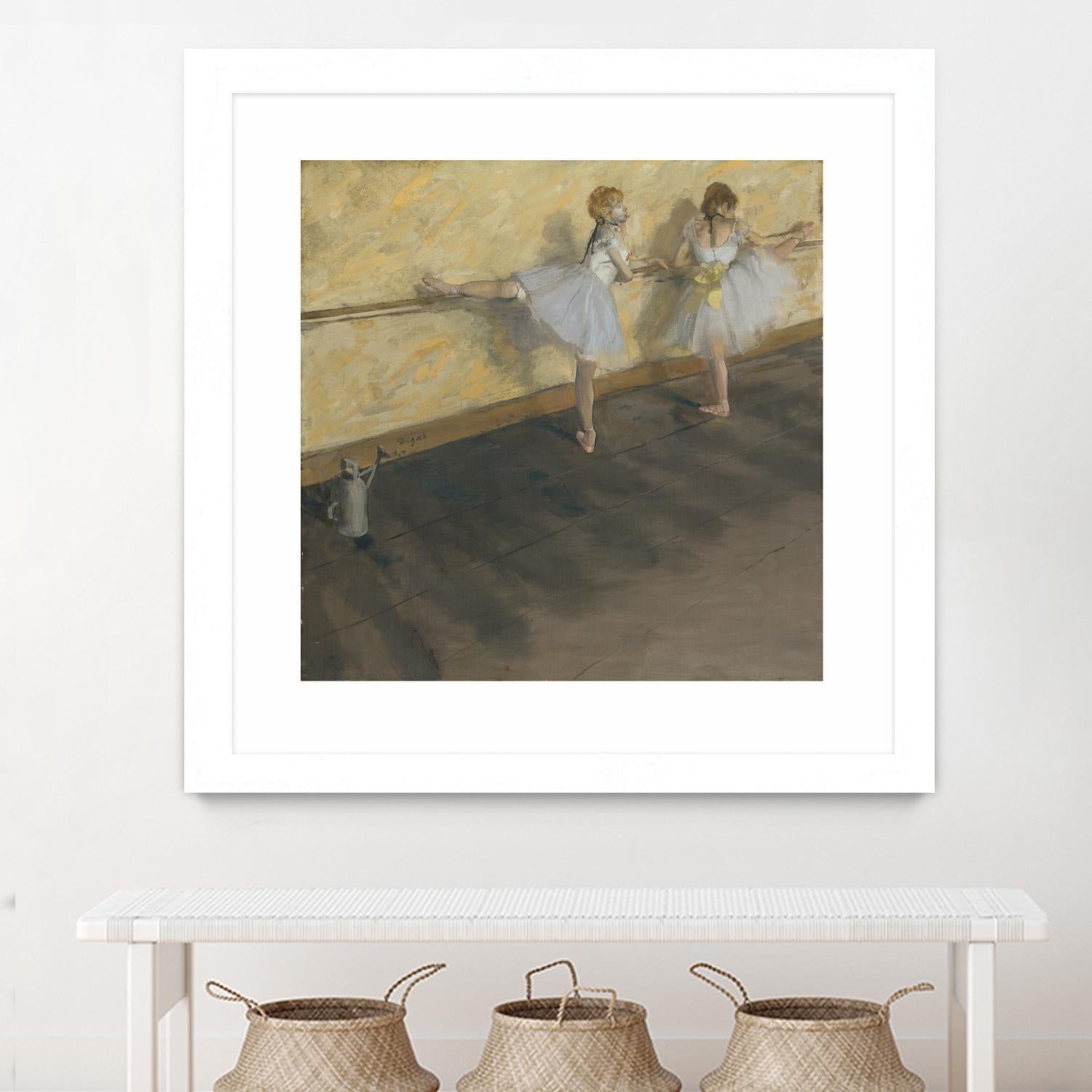 Dancers Practicing at the Barre by Edgar Degas on GIANT ART - brown fashion
