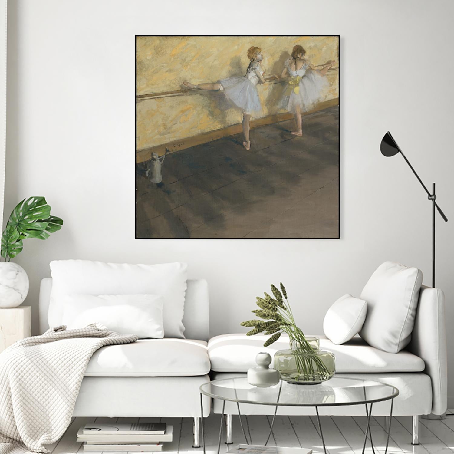 Dancers Practicing at the Barre by Edgar Degas on GIANT ART - brown fashion