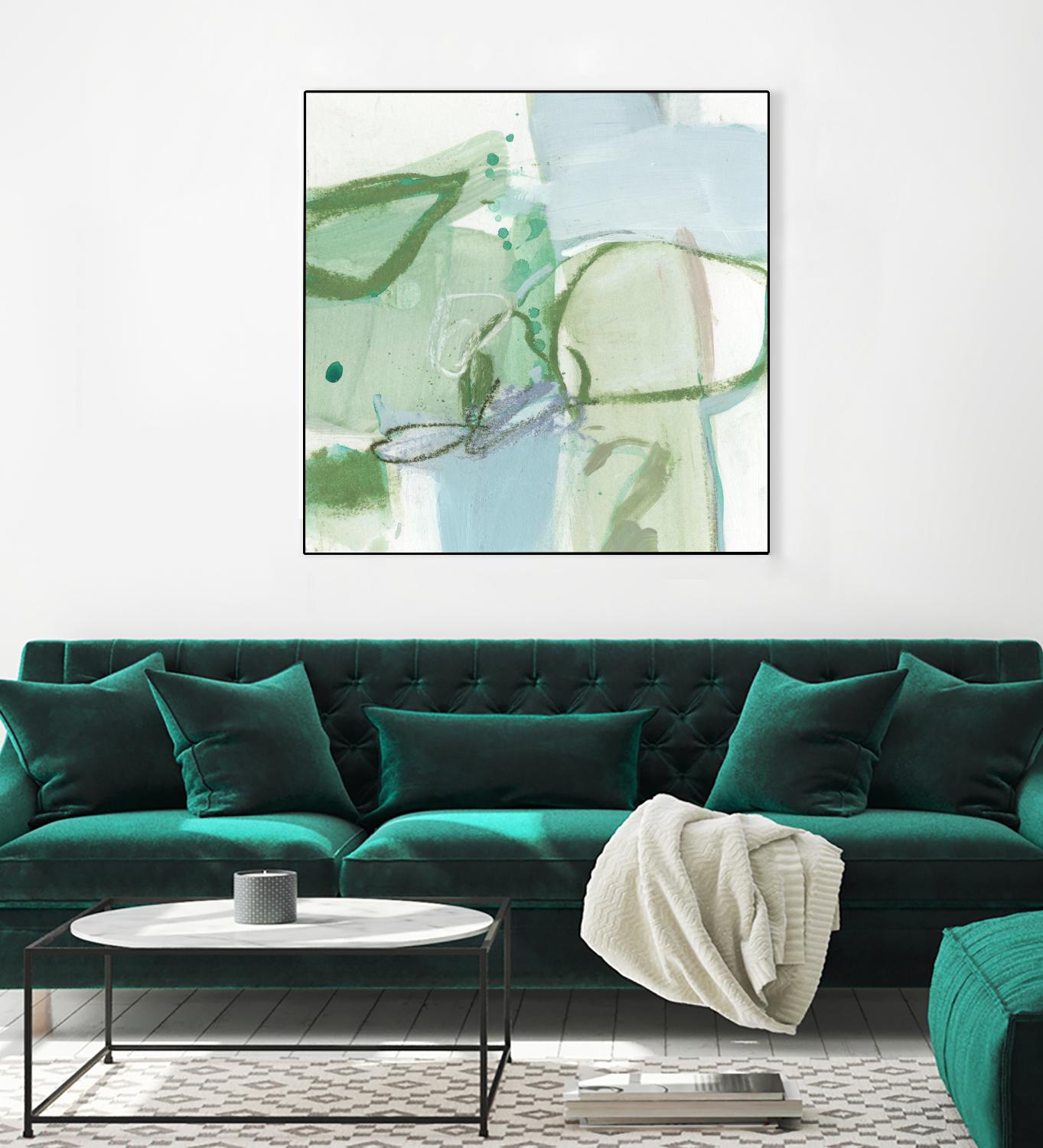 Olive I by Christina Long on GIANT ART - green abstract