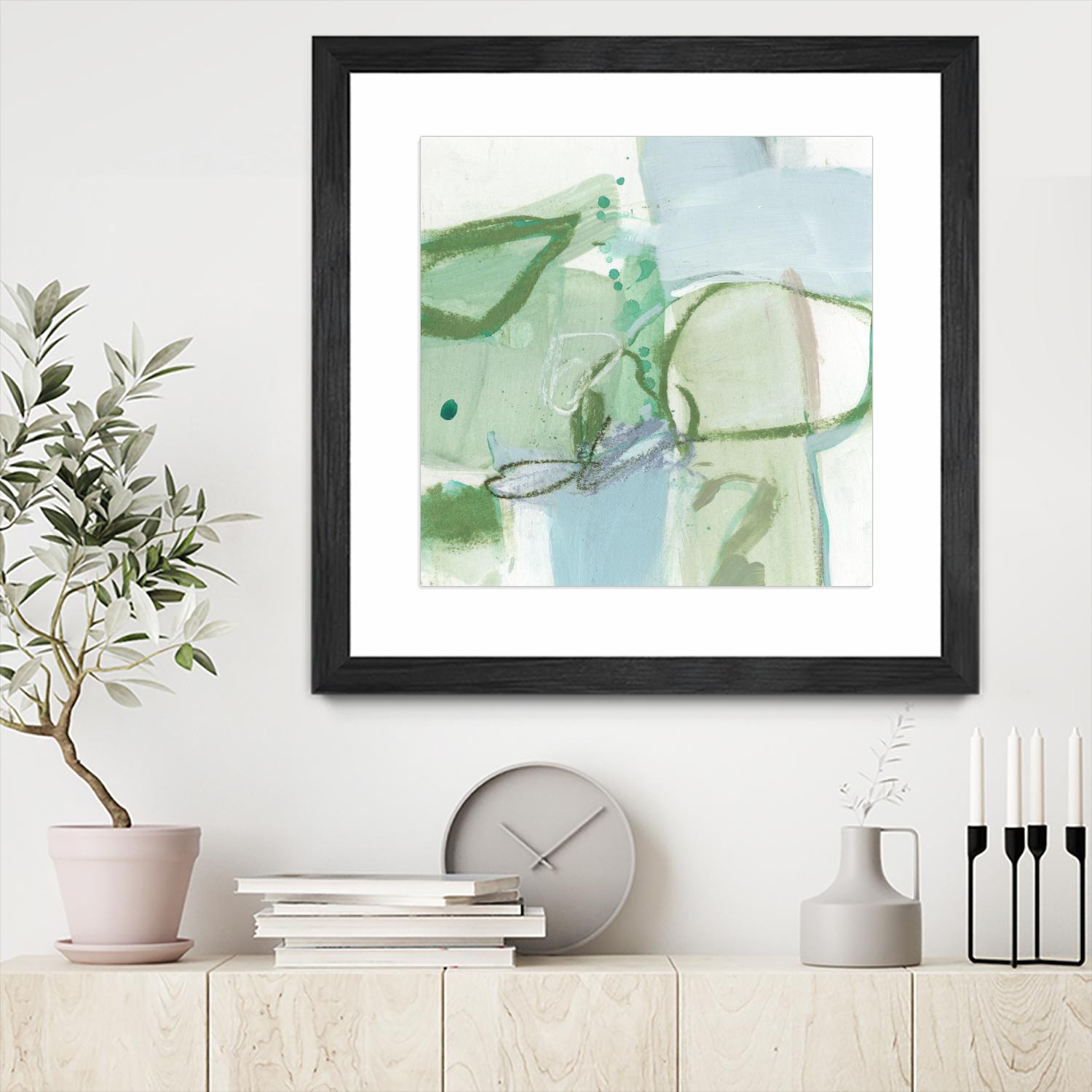 Olive I by Christina Long on GIANT ART - green abstract