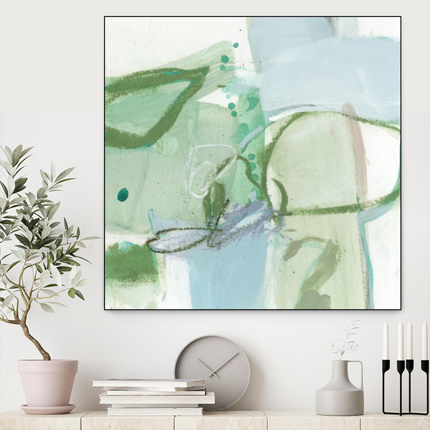 Olive I by Christina Long on GIANT ART - green abstract