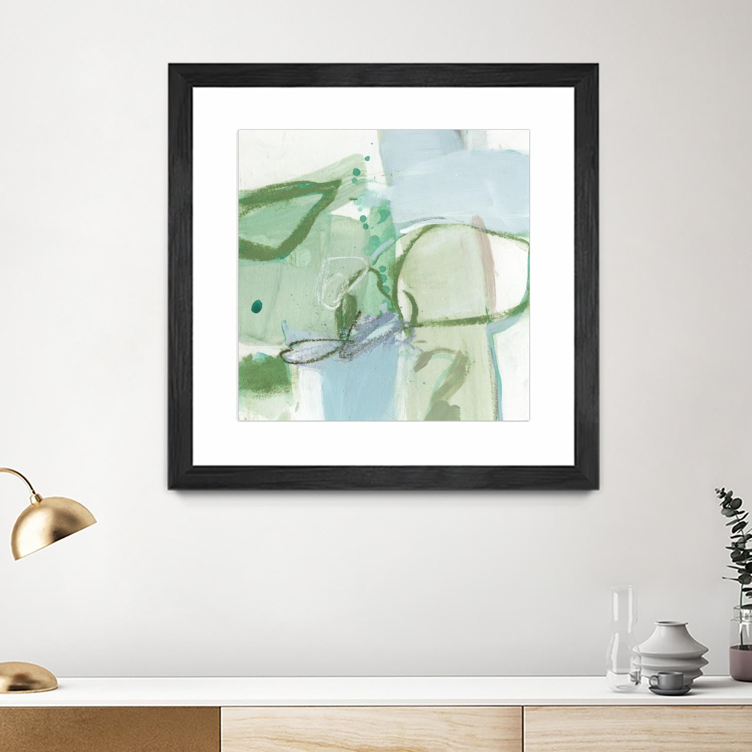 Olive I by Christina Long on GIANT ART - green abstract