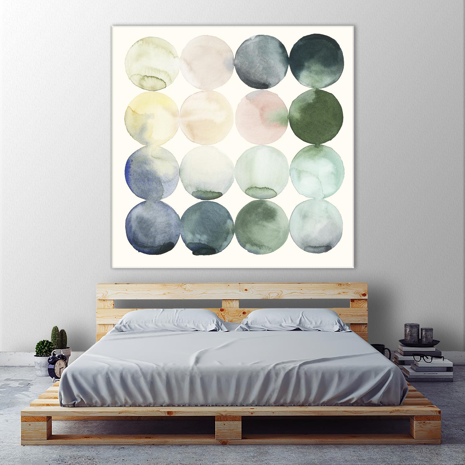 Pastel Hoops II by Grace Popp on GIANT ART - green abstract