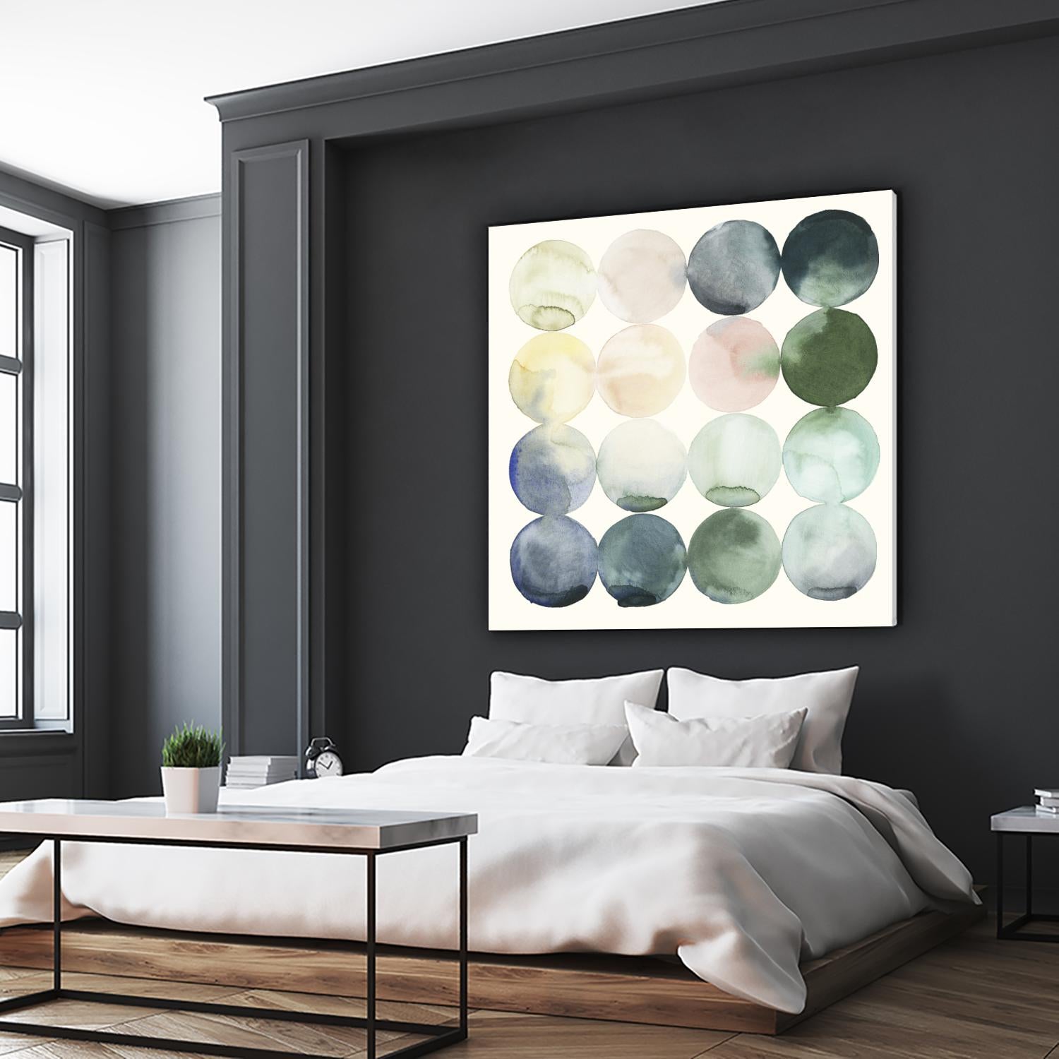 Pastel Hoops II by Grace Popp on GIANT ART - green abstract