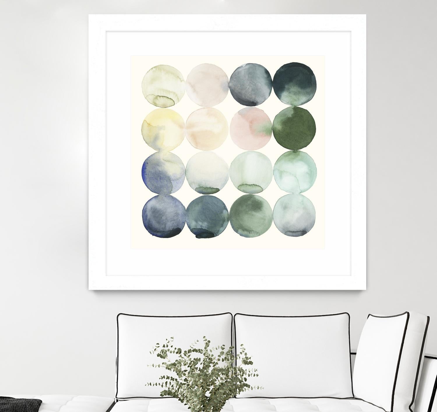 Pastel Hoops II by Grace Popp on GIANT ART - green abstract