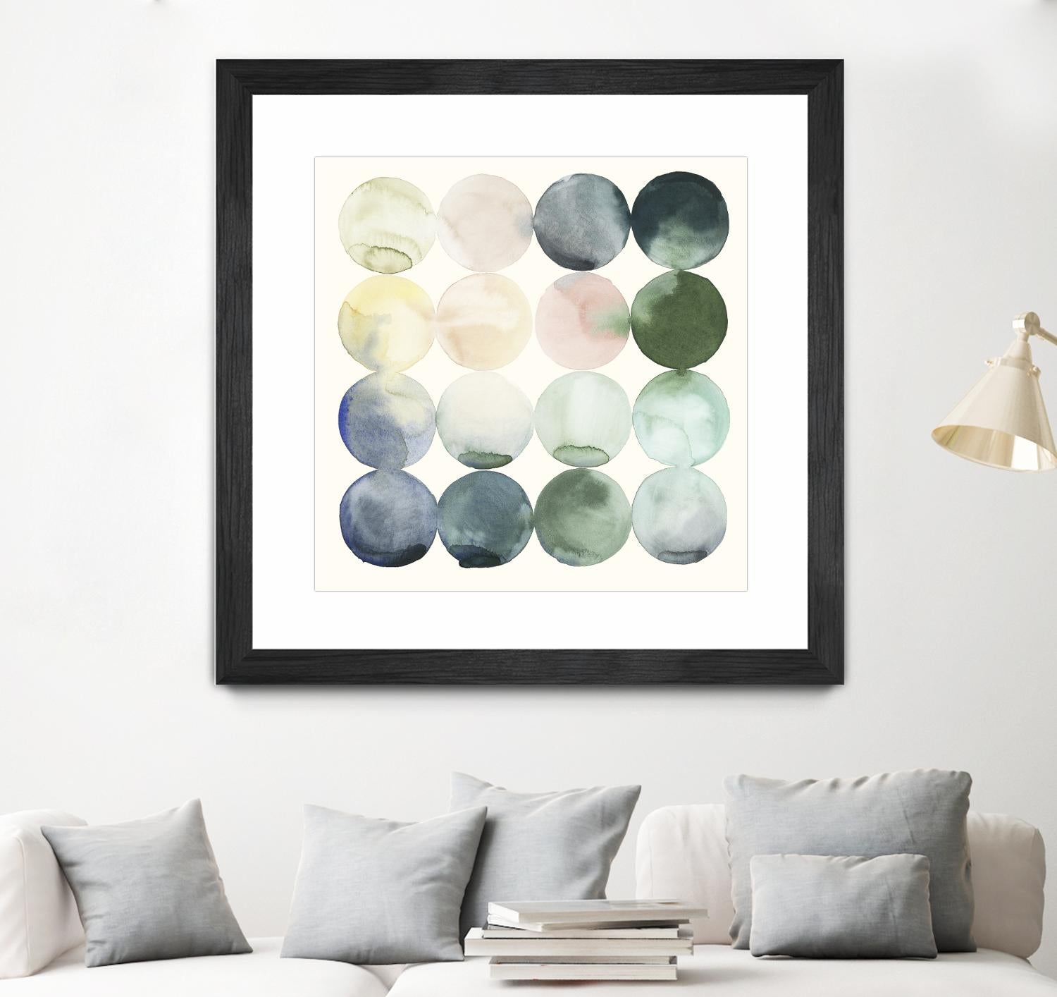 Pastel Hoops II by Grace Popp on GIANT ART - green abstract