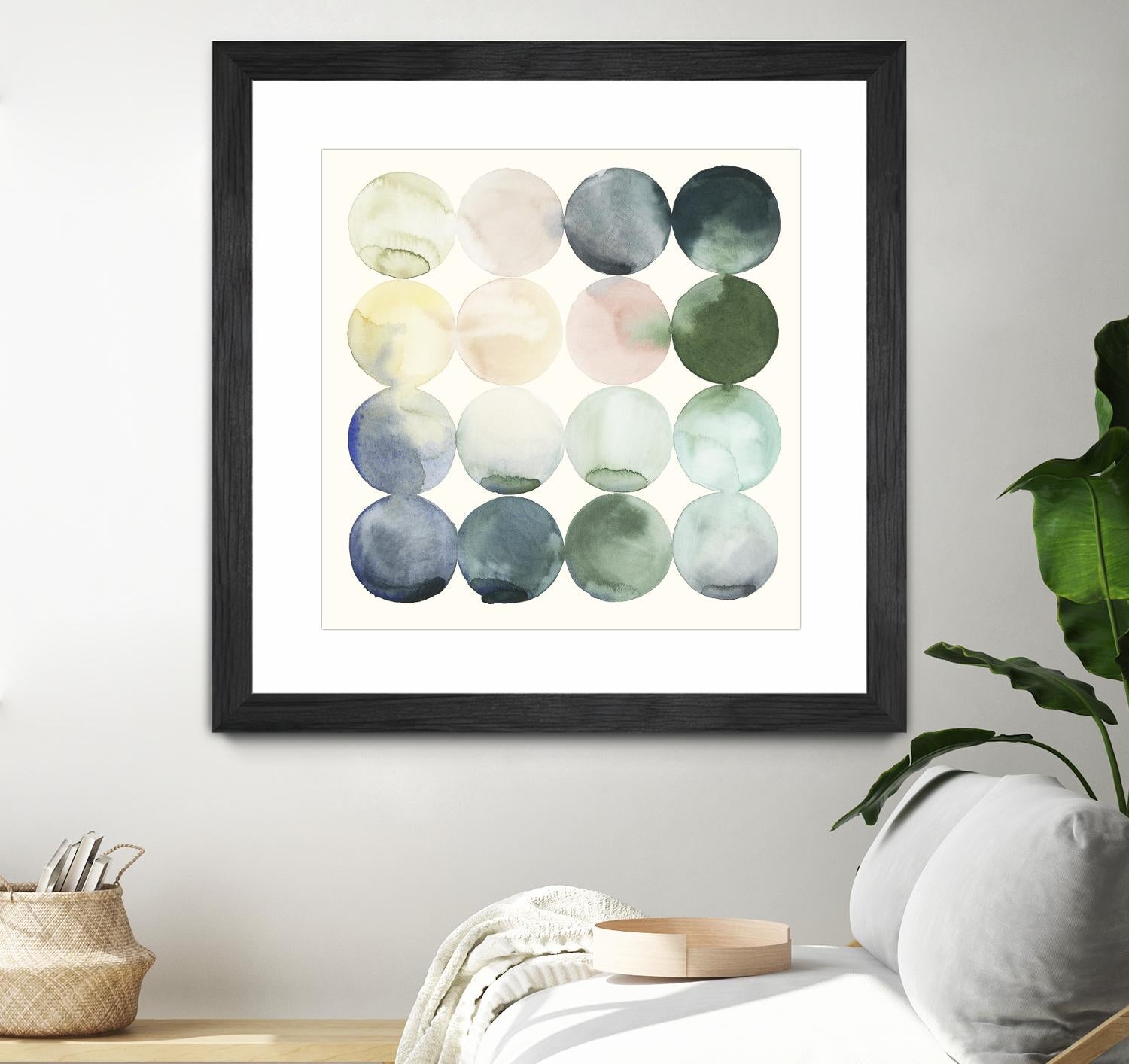 Pastel Hoops II by Grace Popp on GIANT ART - green abstract