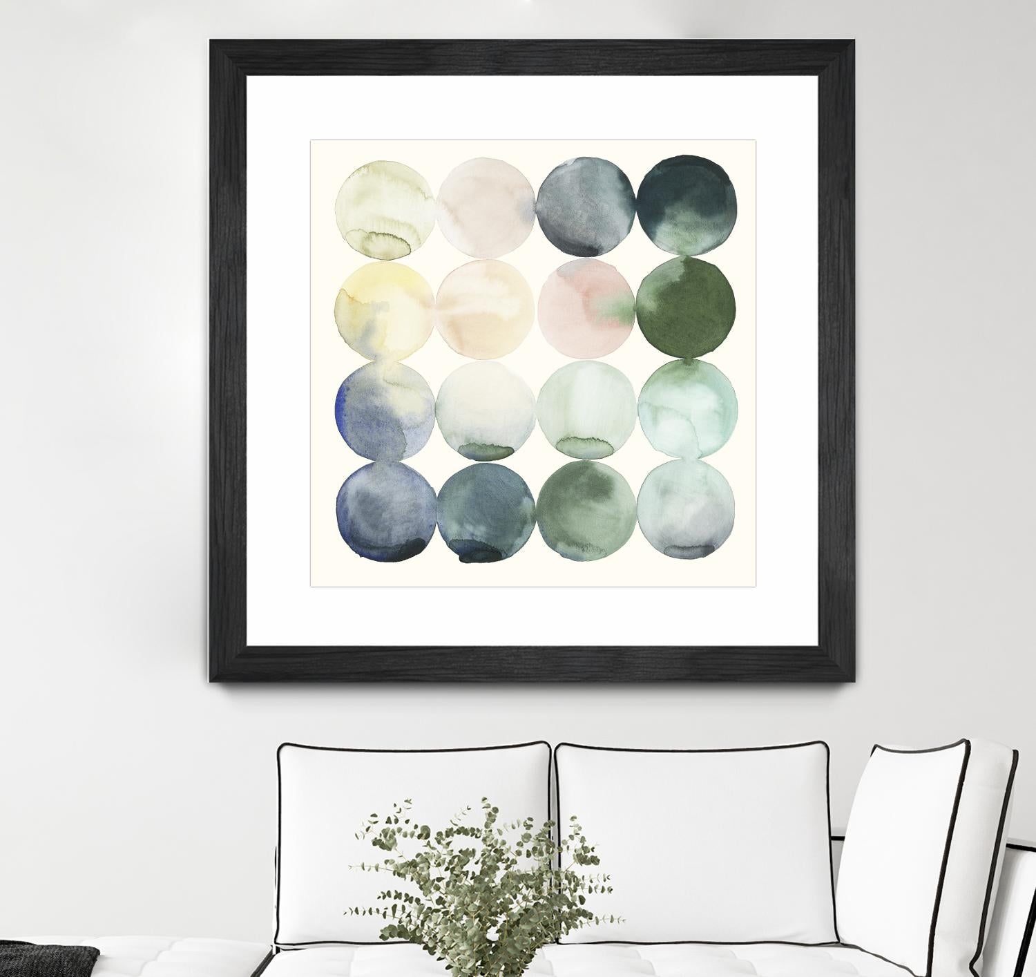 Pastel Hoops II by Grace Popp on GIANT ART - green abstract