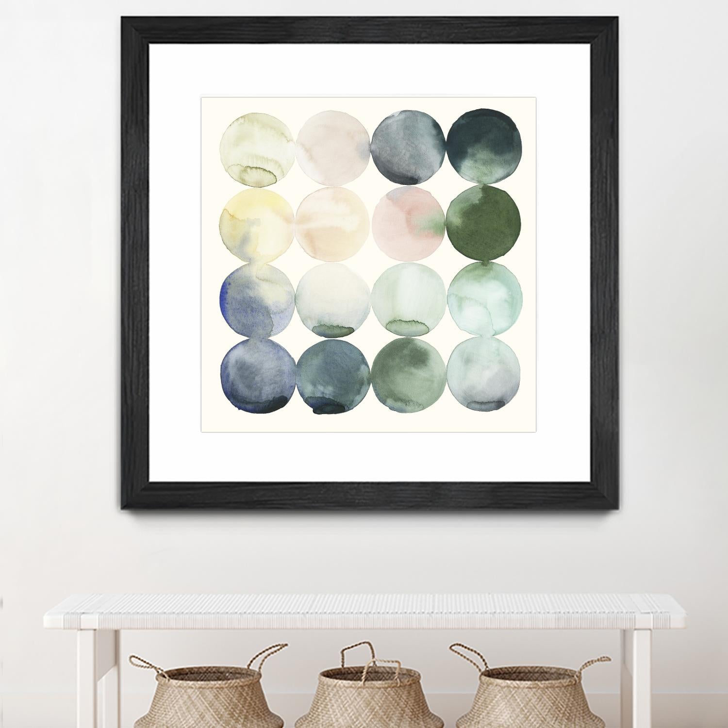 Pastel Hoops II by Grace Popp on GIANT ART - green abstract