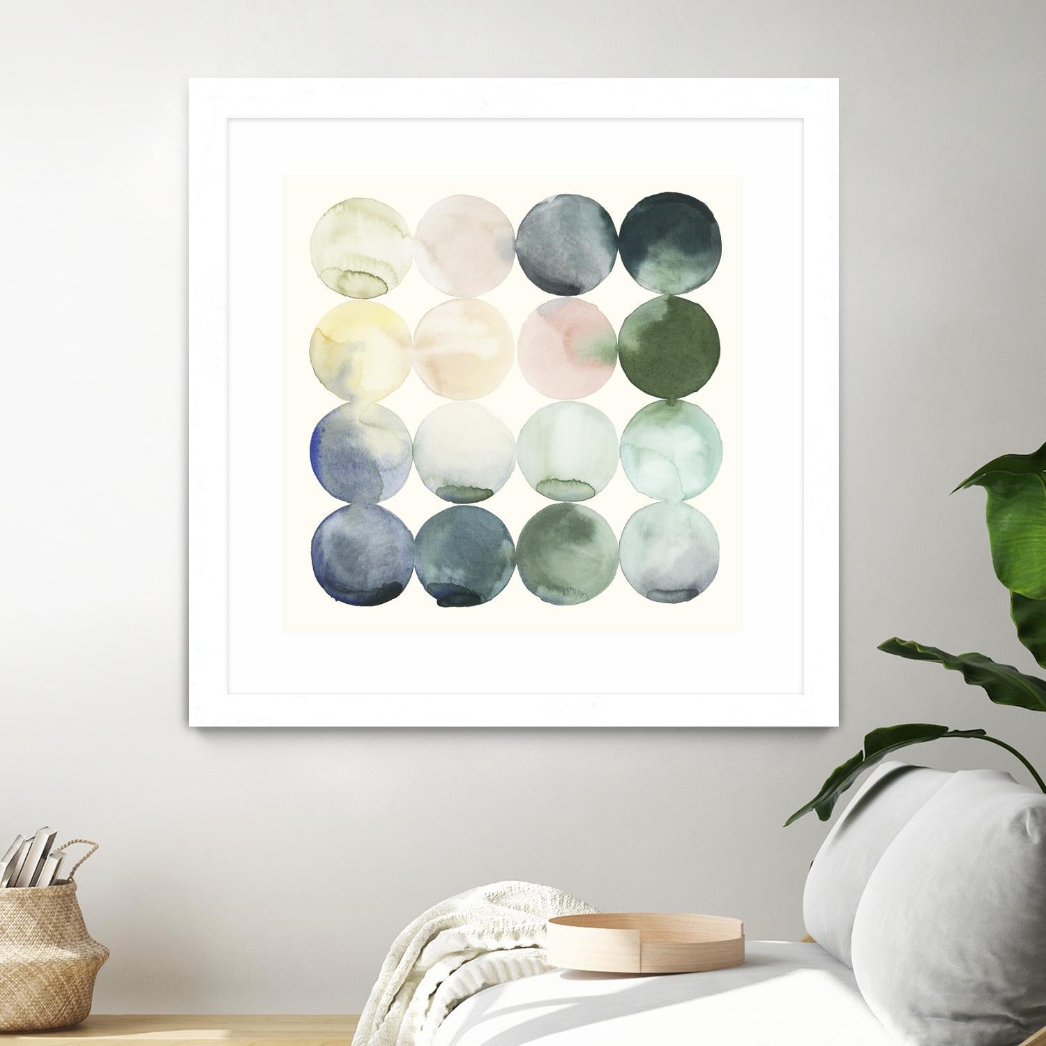 Pastel Hoops II by Grace Popp on GIANT ART - green abstract