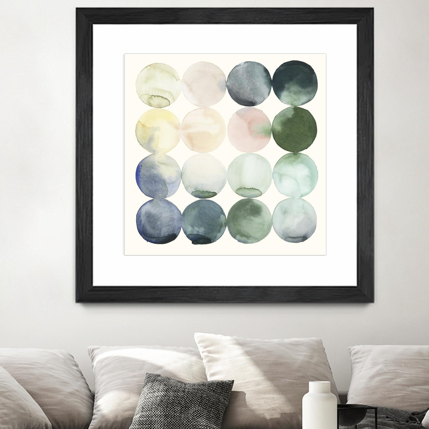 Pastel Hoops II by Grace Popp on GIANT ART - green abstract