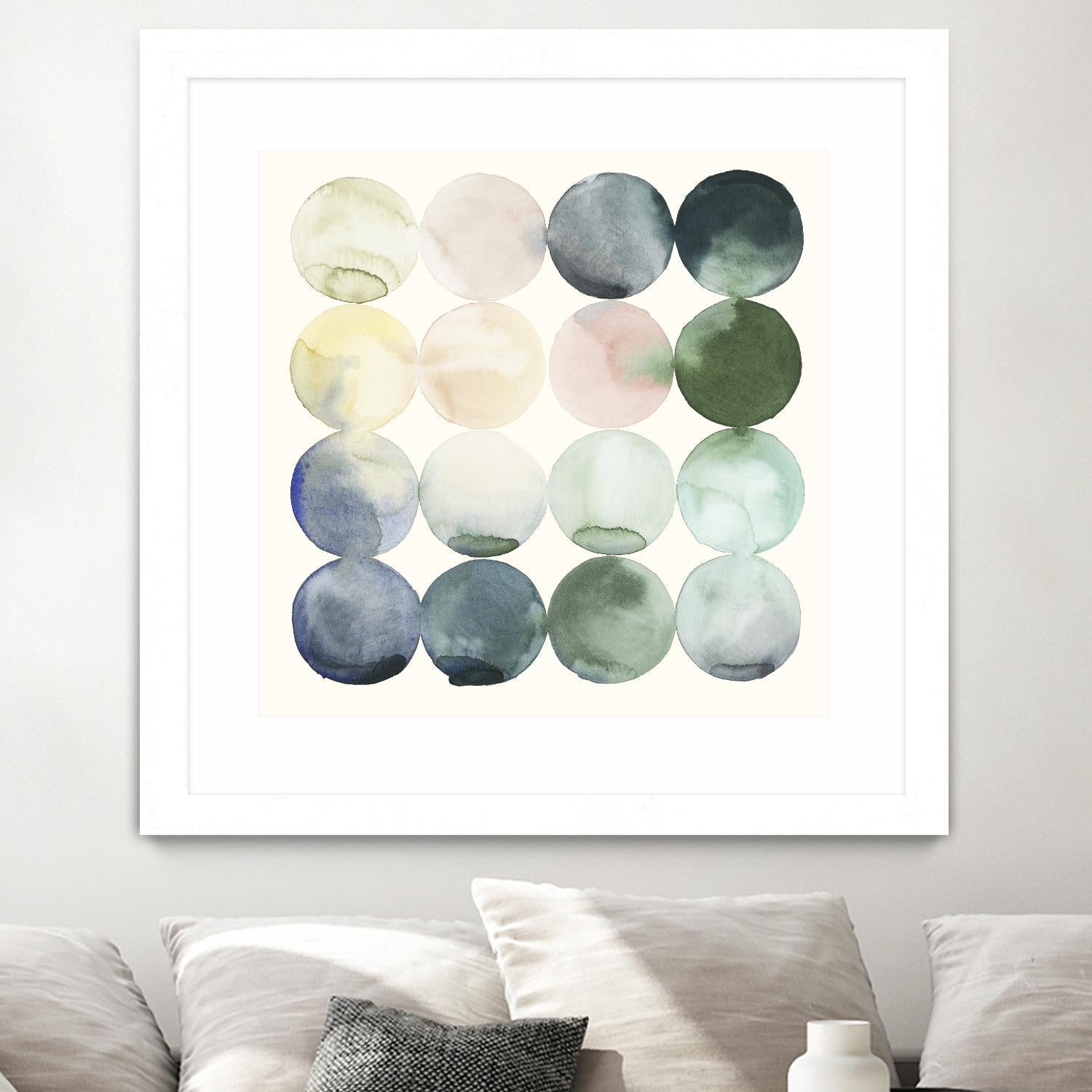 Pastel Hoops II by Grace Popp on GIANT ART - green abstract