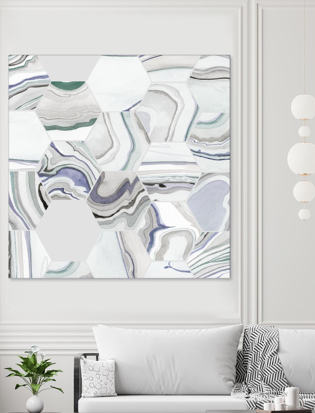 Tranquil Tide I by Grace Popp on GIANT ART - pink abstract