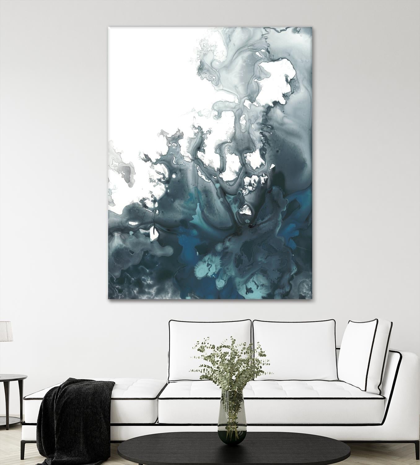 Indigo Tempest I by June Erica Vess on GIANT ART - green abstract